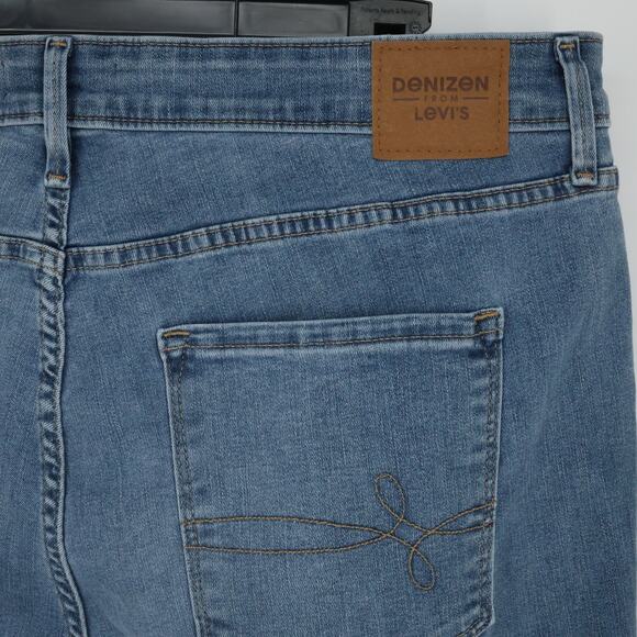 Levis Denizen Jeans Plus Size 18 34W Blue Denim Ultra High Rise Crop Flare - Picture 10 of 13